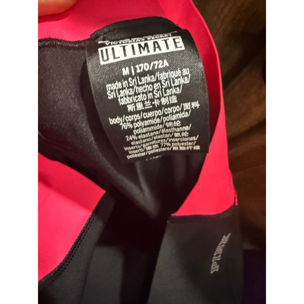 Women's PINK Black and Pink Color Block Leggings M - Picture 7 of 9